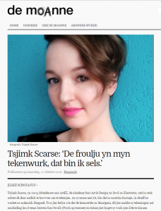 Artikel in De Moanne, door Elske Schotanus